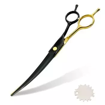 Ножницы для груминга домашних животных 7 дюймов, изогнутые ножницы для правой и левой руки для груминга собак