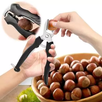 Ножницы для каштанов из нержавеющей стали Эргономичный нож для чистки каштанов Инструмент для снятия кожуры с каштанов Кухонные принадлежности