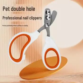 Ножницы для кошачьих когтей: Специальные кусачки для ногтей для кошек double hole cat nail clippers, 1 piece синий