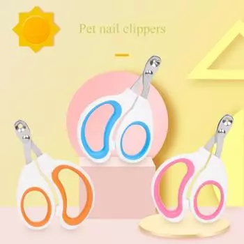 Ножницы для кошачьих ногтей с круглым отверстием Ножницы для кошачьих ногтей из нержавеющей стали Маленькие ножницы для домашних животных Щипчики для кошачьих ногтей Товары для животных One Size синий