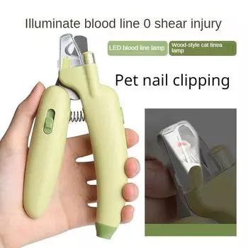 Ножницы для кошачьих ногтей, специальные кусачки для когтей для собак, артефакт, анти-кровотечение, кошачьи лапы, ножницы для кошек, кусачки для когтей Pet fingernail cut + comb зелёный