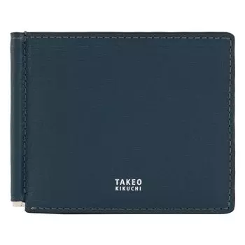 Ножницы для купюр Натуральная кожа 728614 Max Billfold Тонкий чехол для безналичных карт из воловьей кожи Темно-синий [Takeokikuchi] Мужские [07]