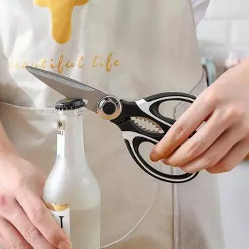 Ножницы для куриных костей, кухонные ножницы из нержавеющей стали, ножницы для курицы, птицы, рыбы, кухонный инструмент, ножницы для мяса, барбекю, орехокола чёрный