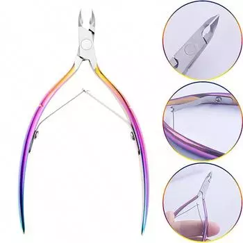 Ножницы для кутикулы ногтей, маникюрные ножницы из нержавеющей стали, красочные машинки для стрижки омертвевшей кожи, педикюрные плоскогубцы с орлиным клювом
