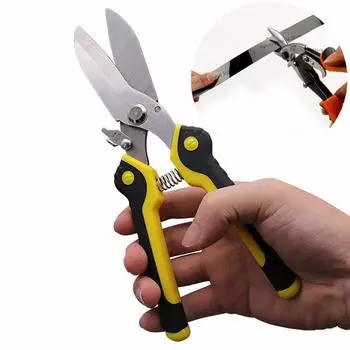 Ножницы для листового металла Авиационные ножницы для железа Ножницы для резки пластин Нержавеющая сталь Наклейка на стену Интегрированный потолочный бытовой инструмент жёлтый