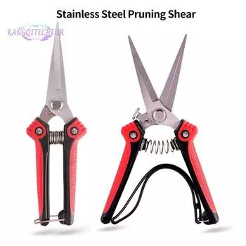 Ножницы для обрезки, острое лезвие, зубчатый край, предохранительный замок, пружина отскока, эргономичные ножницы для обрезки, товары для дома синий