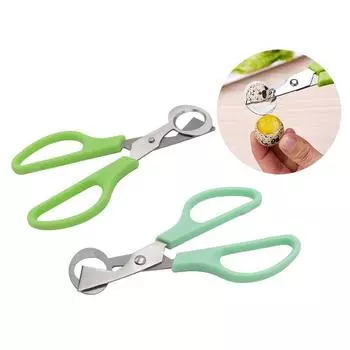 Ножницы для яиц из нержавеющей стали, ножницы для перепелиных яиц, открывалка для сырых яиц, ножницы для стрижки яиц с открытым лезвием, креативный набор инструментов для кухонных аксессуаров зелёный