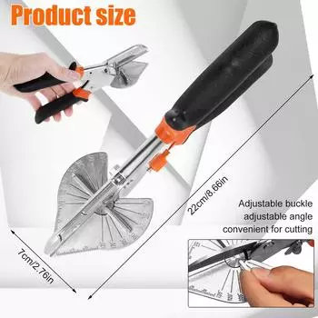 Ножницы для резки под углом 45-135 градусов, эргономичные, многоугольные ножницы для резки дерева, пластика, ПВХ