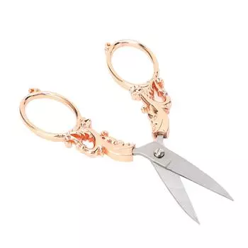 Ножницы для шитья и вышивки, многофункциональные, винтажные, европейского стиля, из нержавеющей стали, для вышивки крестом розового золота