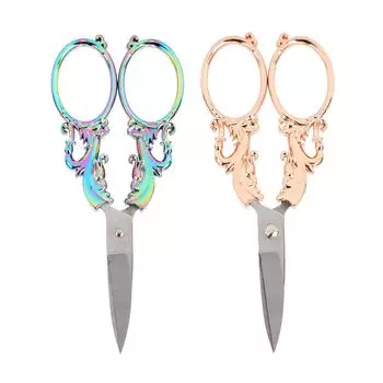 Ножницы для шитья и вышивки, многофункциональные, винтажные, европейского стиля, ножницы для вышивки крестом из нержавеющей стали Rose Gold