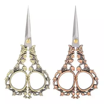 Ножницы для шитья и вышивки, винтажные европейские ножницы для ткани, ткачества, вышивки крестом, бумага Cu Antique Bronze