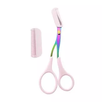 Ножницы для стрижки бровей с расческой из нержавеющей стали профессиональные нескользящие прецизионные триммеры для бровей для мужчин и женщин инструмент для удаления волосков на бровях