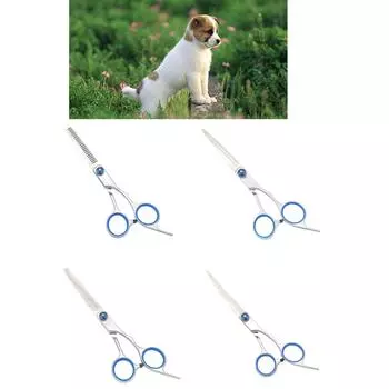 Ножницы для стрижки домашних животных, профессиональные ножницы для стрижки собак, набор ножниц для стрижки щенков, изогнутые ножницы, портативные машинки для стрижки домашних животных 1