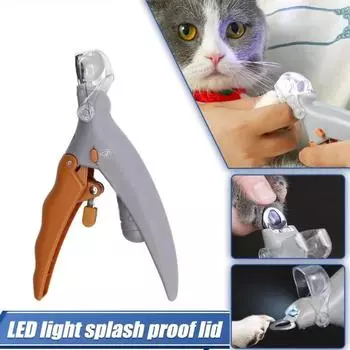 Ножницы для стрижки ногтей для домашних животных, машинки для стрижки ногтей на ногах, собак, кошек, ножницы со светодиодной подсветкой, триммер для ногтей для животных, товары для домашних животных 15*9cm