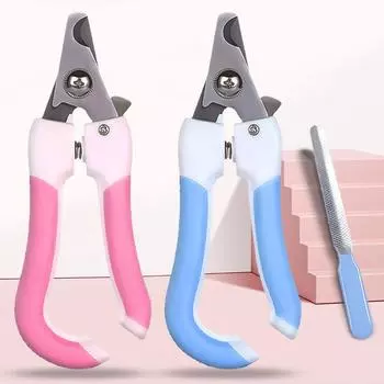 Ножницы для стрижки ногтей домашних животных кошек и собак из нержавеющей стали, кусачки для ногтей, ножницы для стрижки когтей с фиксатором, облегчающие труд кусачки для ногтей 14x6cm