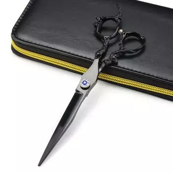 Ножницы для стрижки собак Black Dragon, стальные 7 дюймов, парикмахерские ножницы для стрижки волос