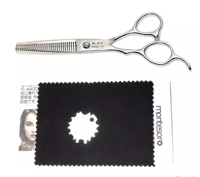 Ножницы для стрижки волос montesoro филировочные материалы дюймы [только для левшей] саморежущие устойчивые к ржавчине высококачественные (6 10% прореживание)