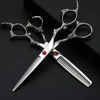 Ножницы для стрижки волос с ручкой Dragon, набор ножниц для волос 6 дюймов, специальные ножницы для парикмахерской plain packaging