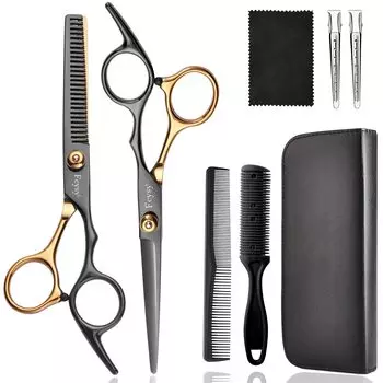 Ножницы для волос Филировочные ножницы Fcysy Professional Hair Cutting Scissors Kit Ножницы для волос Текстурирующие ножницы Парикмахерские ножницы Стрижка волос