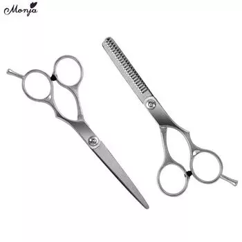 Ножницы для волос Monja, филировочные парикмахерские инструменты для укладки волос, салон из нержавеющей стали, домашний DIY салон, профессиональный салон красоты Cutting