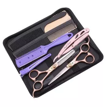 Ножницы для волос, Япония 440C, профессиональные парикмахерские ножницы, ножницы для волос, филировочные ножницы, набор для стрижки Z9105