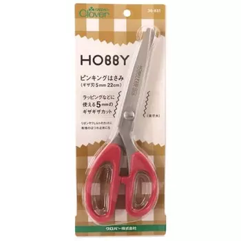 Ножницы для зигзага Clover Hobby P210, зубчатое лезвие 5 мм, общая длина 22 см 36-631