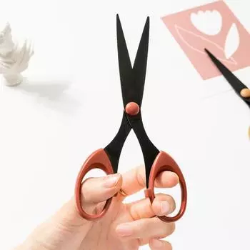 Ножницы из нержавеющей стали, безопасный дизайн, резак для изобразительного искусства, дневника, альбома, офиса, школы, канцелярские принадлежности 1PC C1