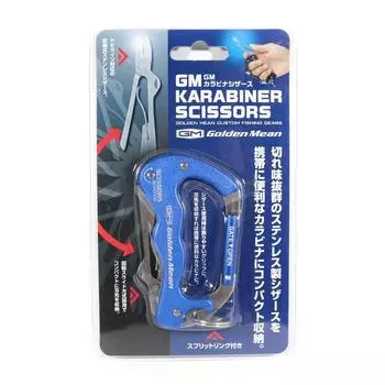 Ножницы-карабин Golden Mean GM, 68 грамм, 90 x 52 мм, синие (4309)