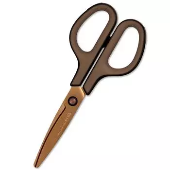 Ножницы Plus Fit Cut Curve Premium Titanium Premium Brown 34-552 коричневый
