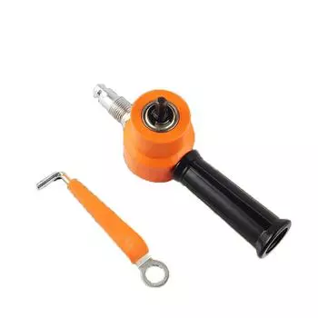 Ножницы по листовому металлу с двойной головкой, насадка для электродрели, вращение на 360°