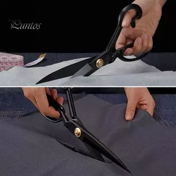 Ножницы портновские из высокоуглеродистой стали с острыми лезвиями из металла, ножницы для ткани, многоцелевые, для портнихи, шитья, вышивки, искусственной кожи, ножницы для резки S чёрный