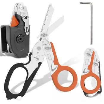 Ножницы Raptor Emergency Response многофункциональные с резаком для ремня и стеклобоем с совместимым чехлом