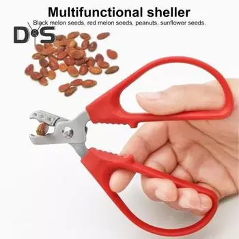 Ножницы-щипцы для взлома скорлупы орехов с эргономичной ручкой, многоразовый широко используемый инструмент «Щелкунчик» из нержавеющей стали красный