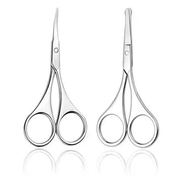 Ножницы-триммеры для удаления волос, волосы на лице, ножницы для бровей, носа, закругленные изогнутые лезвия, ножницы для кутикулы, профессиональные машинки для стрижки, инструмент