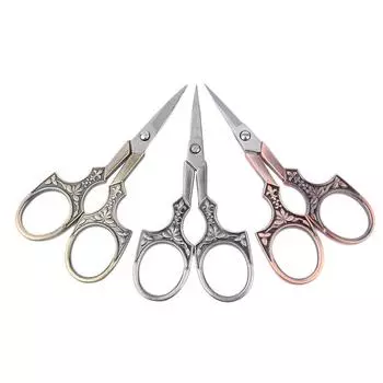 Ножницы в стиле ретро в европейском стиле. Антикварная резка в европейском стиле, ножницы для резки подарков, ножницы, вышитые крестиком. Логотип кампании древних мечей.