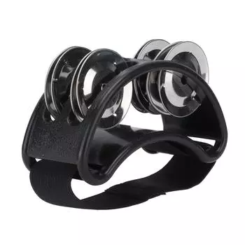 Ножной тамбурин шейкер ударная установка металлический колокольчик музыкальный инструмент аксессуары черный