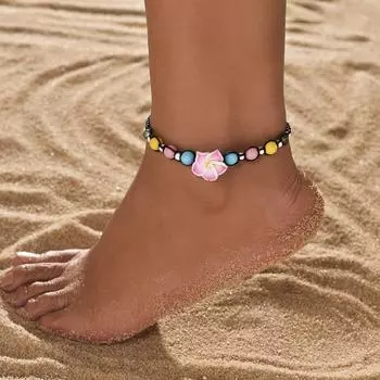 Ножные браслеты в стиле бохо для женщин белый