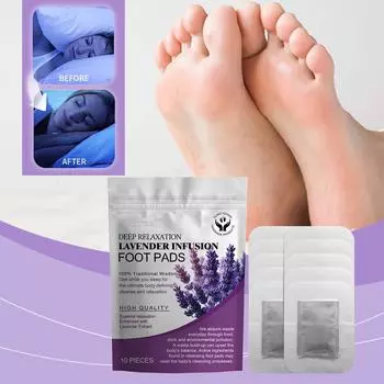 Ножные подушечки (10 шт) Глубоко очищающие подушечки для ног. Натуральные ингредиенты, натуральный уксус и порошок. Подушечки для ног. One Size