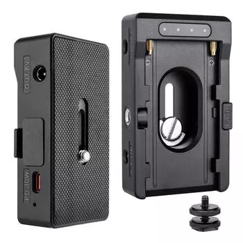 NP-F зарядное устройство металлическая пластина адаптера батареи холодный башмак адаптер 1/4 дюйма для NP-F550 F750 F970 для BMPCC 4K 6K DSLR ILDC