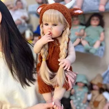 NPK 55 см Кукла Бебе Reborn Girl Розовая принцесса Игрушка для ванны Мягкая силиконовая кукла для ванны всего тела 55cm