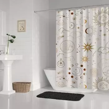 Nrdico Vento Abstrato Arte Boho Cortina De Chuveiro, Непроницаемый полиэстер Cortina De Banho, Bloco De Cor, Decorao Do Banheiro 180x180cm