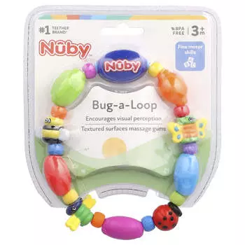 Nuby, Bug-a-Loop Tither, 3+ месяцев, 1 Tider