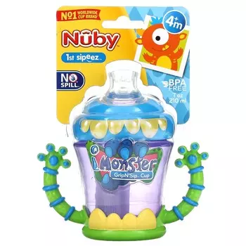 Nuby, iMonster Grip & Sip Cup, для детей от 4 месяцев, 7 унций (210 мл)