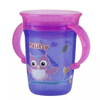 Nuby Infant Teaching Cup 240мл 10410, фиолетовый, 1 шт., Популярные корейские товары для родителей