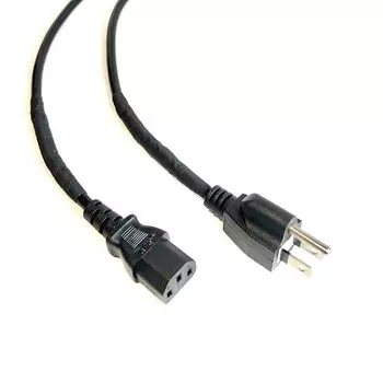 NUDE CABLE Кабель питания 125 В 7 А 3-контактный D-TUNE 1,8 м (Стандартная модель (для гитарного усилителя))