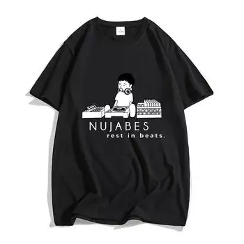 Nujabes Seba Jun Lo-Fi Музыка Джаз Хип-Хоп Футболки Унисекс Футболки Unisexga/Comic Футболки из 100% хлопка Минимализм Rest In Beats Fashion