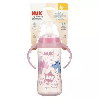 NUK, большая обучающая кружка, от 8 месяцев, принцесса/розовый, 300 мл (10 унций)