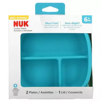 NUK, присоска, 6+ месяцев, 2 шт.