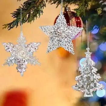 null Пятиконечная звезда Сердце Крылья Лось Голубь мира Рождественская елка Подвеска Креативный