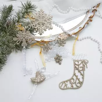 null Рождественская елка Украшение для шампанского Крылья ангела Олень Ключ Рождественское украшение